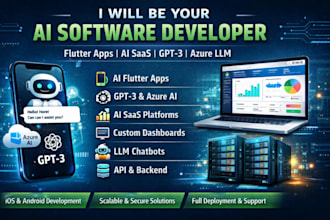 be your ai software developer flutter ai app ai saas gpt3 apps azura ilamaz