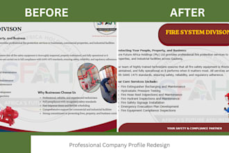 design a modern corporate company profile presentation