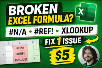 fix one excel formula, lookup, or calculation error