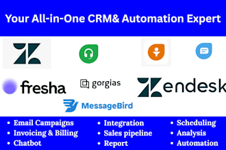 setup freshdesk, zendesk, fresha freshwork, messagebird, freshsales gorgias VA
