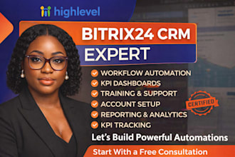 setup automate bitrix24 CRM with workflow automation KPI tracking dashbo