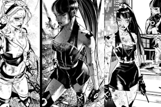 draw comic manga art manga comic page manga storyboard anime character design