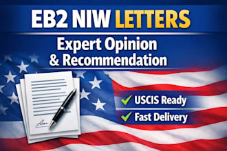 deliver a USA winning eb2 niw expert opinion letter