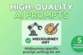 write high quality ai prompts for midjourney and chatgpt