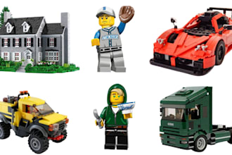 custom lego technic cars, bikes, trucks, houses and minifigure with pdf manuals