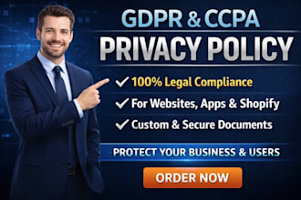 write gdpr and ccpa compliant privacy policy and terms and conditions