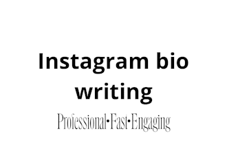write instagram bio writing