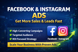 run facebook ads, instagram ads and manage high converting campaigns