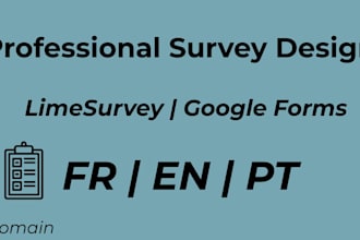create professional surveys using limesurvey or google forms