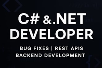 fix bugs and develop rest apis in your csharp or dotnet application