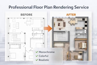 render floor plans using photoshop