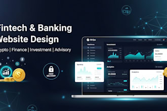 design fintech, banking, crypto and financial advisory website