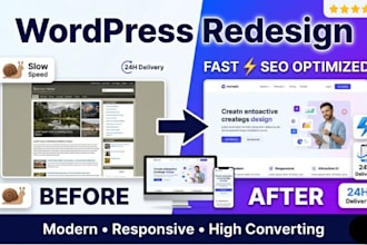 redesign wordpress website for better speed, SEO, and conversions
