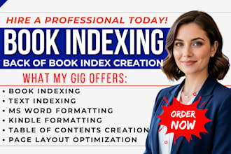 do book indexing layout text indexing ms word formatting, kindle book formatting