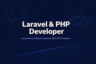 develop a laravel PHP web application with backend and frontend