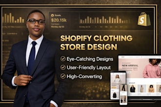 design shopify clothing website, redesign revamp shopify store