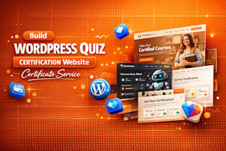 build a wordpress quiz and certification website with certificates