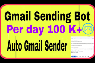 build web scraping bot, gmail bot, sms bot, email bot, sender bot, alert bot