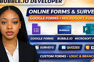bubble io website development online forms survey google forms microsoft forms