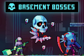create pixel art enemy sprites boss characters for 2d action games