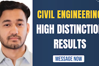 achieve high distinction in civil engineering