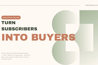 write high converting email sequences for health brands