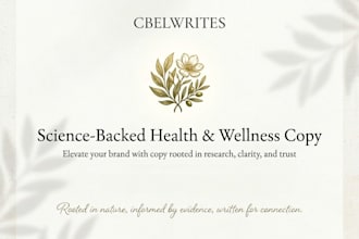 write science backed health and wellness copy