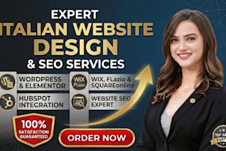design italian wordpress elementor wix hubspot flazio square online website SEO