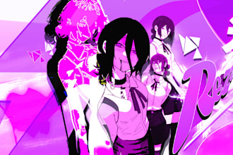 design anime thumbnails and banners for youtube