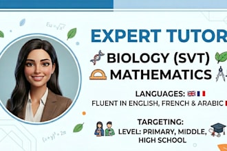 be expert tutor in biology, science, and mathematics
