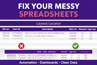 fix and automate your messy spreadsheets fast