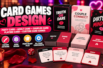 card games design, party card game, drinking card game, adult card game design