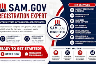 register sam gov uei cage code llc for government contracting