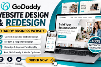build godaddy website design redesign godaddy business website