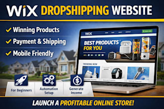 create wix dropshipping website with winning products and automation
