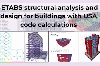 do etabs structural analysis and design for buildings with USA code calculations