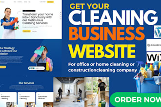 design cleaning service website, booking koala, office business website