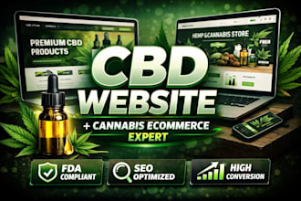 design a high converting cbd website, cannabis ecommerce store or hemp shop
