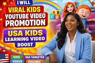viral kids youtube video promotion USA kids learning video boost