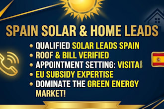 generate high quality leads for solar and home improvement in spain