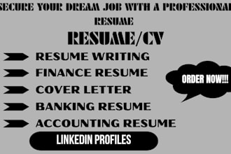 write and design an ats banking, finance, and accounting resume
