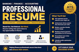 write and create your banking, finance and accounting resume
