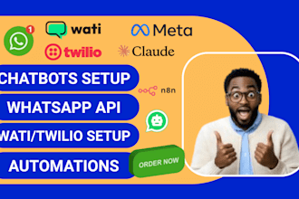 set up whatsapp API integrate whatsapp business API develop chatbots using wati