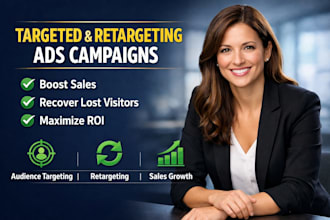 set up targeted retargeted audience marketing ads campaigns to boost sales