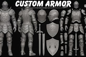 create 3d cosplay armor 3d cosplay print and paint 3d mask helmet armor stl file