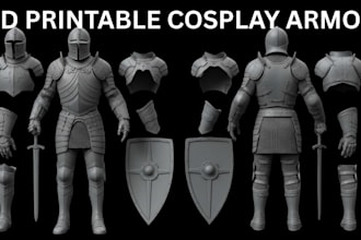design 3d cosplay armor 3d cosplay print and paint 3d mask helmet armor stl file