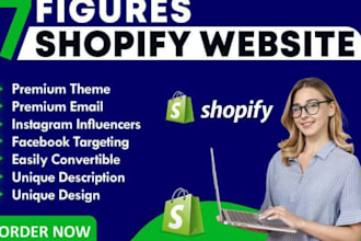 build shopify store design or redesign shopify website, dropshipping store