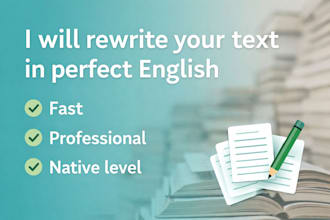 rewrite your text in perfect native english