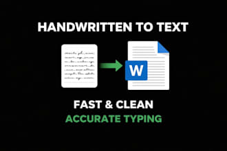 retype handwritten notes or documents into clean text
