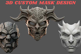 sculpt custom 3d wearable masks 3d helmet design cosplay helmet for 3d printing